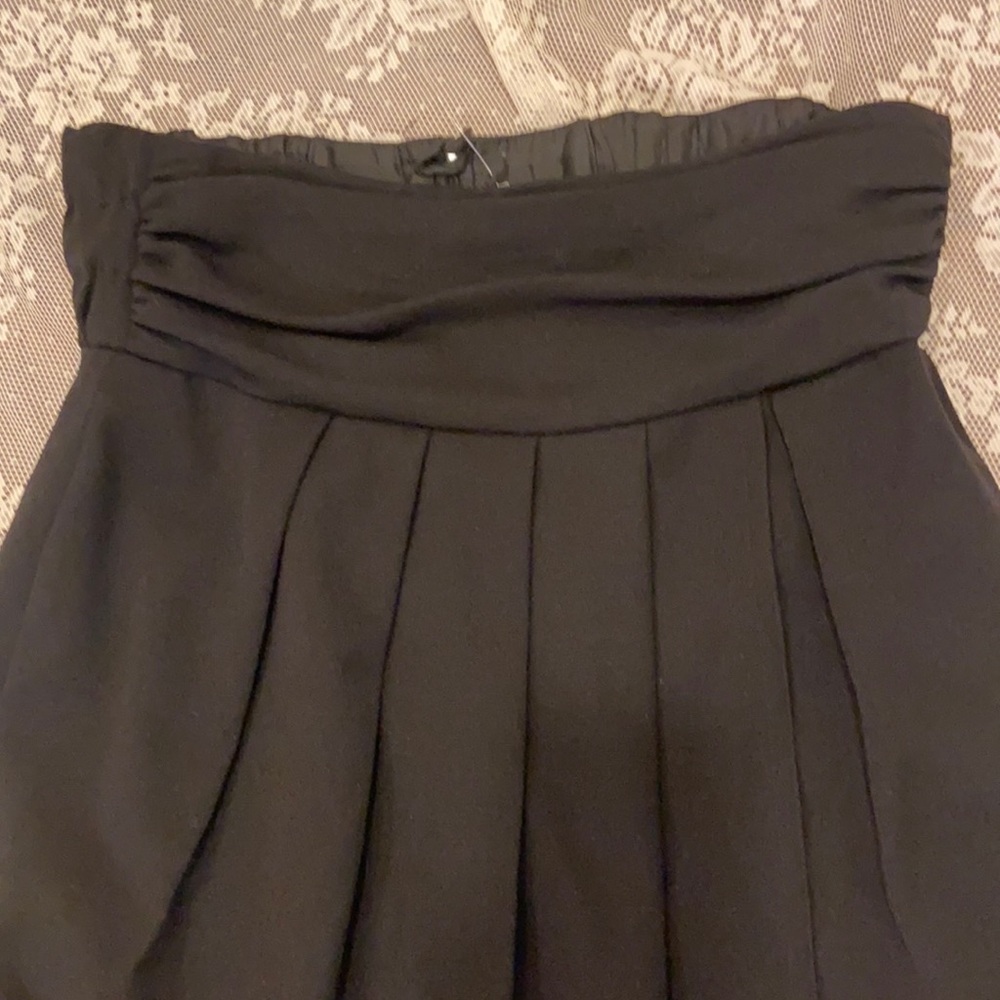 ESCADA HIGH WAISTED SKIRT Black wool pencil skirt SZ 38 draped VINTAGE cocktail - Picture 2 of 11